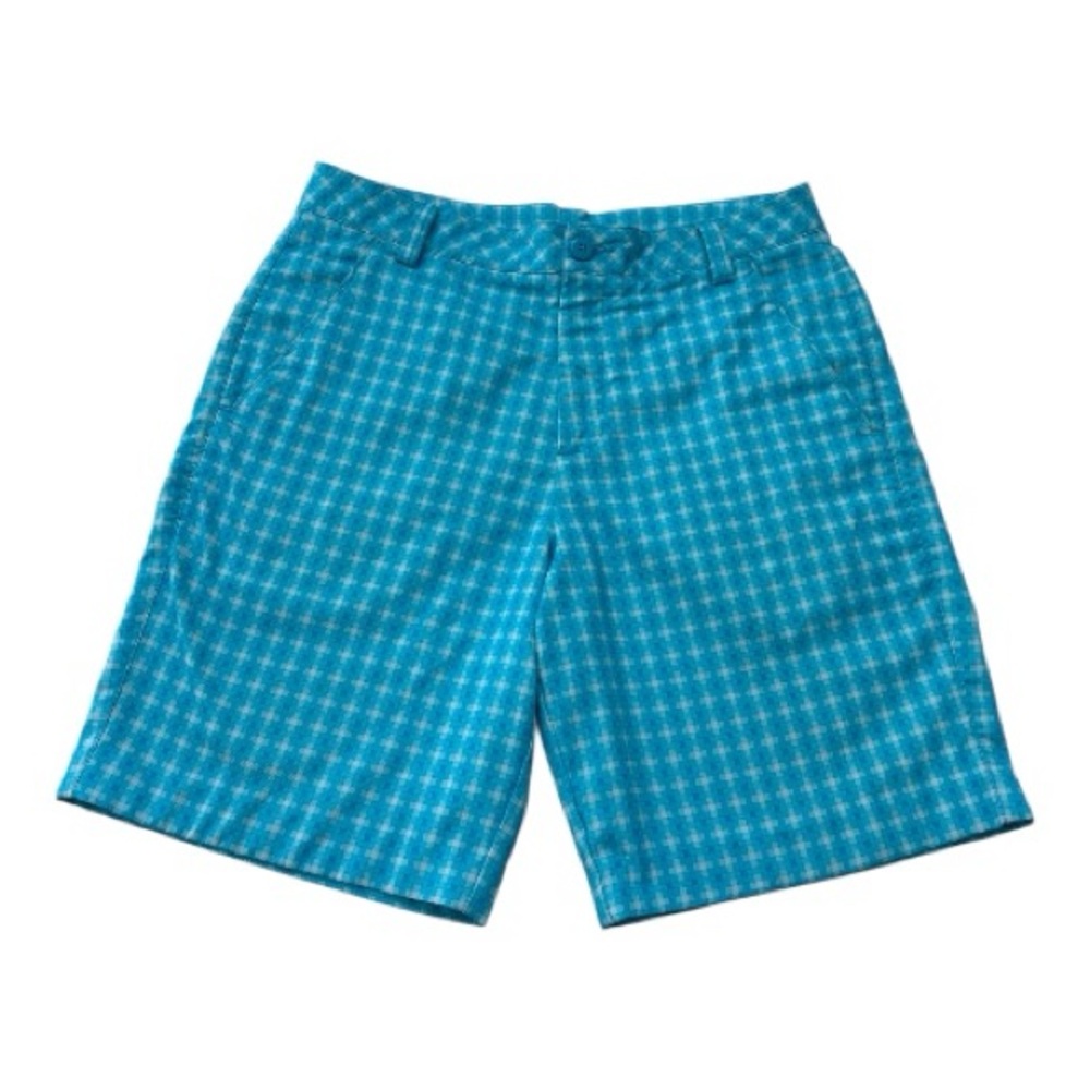 Puma Turquoise Checkered Men's Shorts